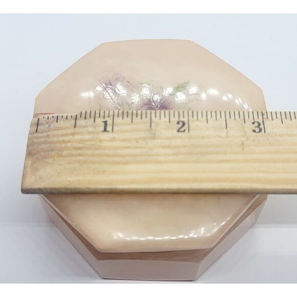 Vintage Genuine Alabaster Hand Carved Made in Italy Hinged Trinket/Jewelry Box - Picture 12 of 12